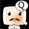 QueueQ mascot character with smiling face on cream background
